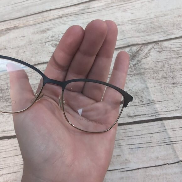 Jimmy Choo Black & Gold Eyeglasses – Women's Designer Frame Made in Italy - Picture 3 of 11